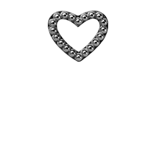 Christina Collect Heart dot Ringe in schwarz silber